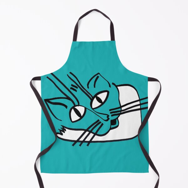 Item preview, Resting Cat on his Elbow on Turquise Board designed and sold by Istvan Ocztos.