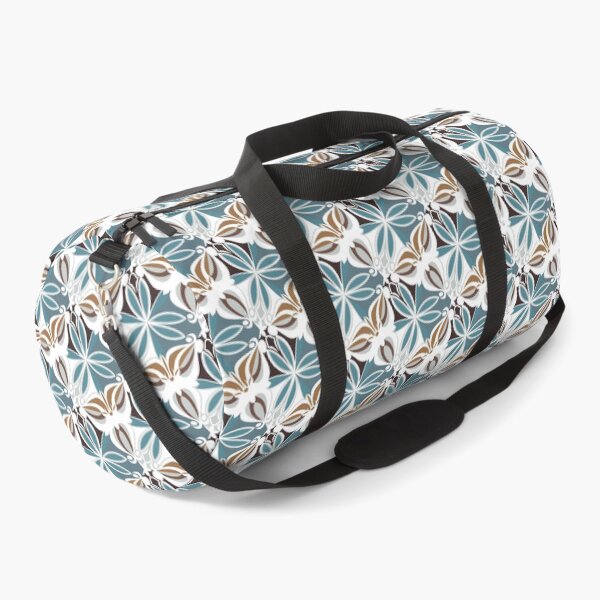 Item preview, Geometric flower pattern with cyan, grey and brown color designed and sold by Salahuddin190.