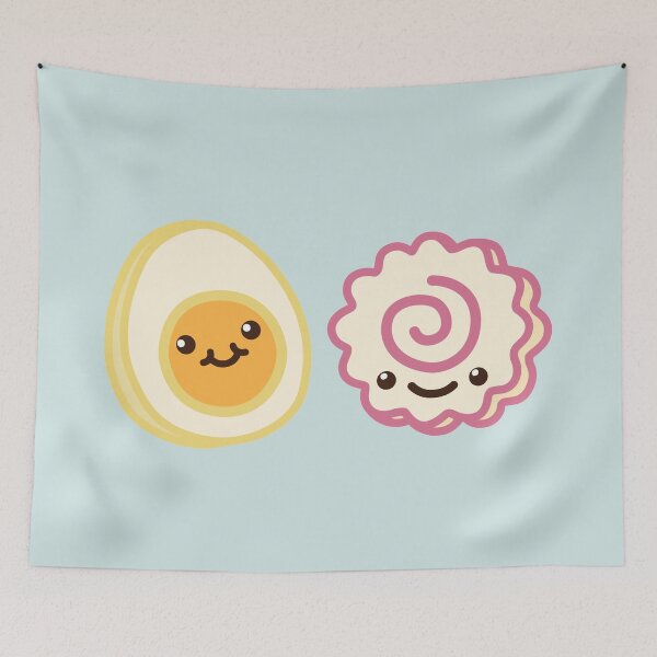 Item preview, Cute Fishcake and Egg - Kawaii food designed and sold by Nossikko.