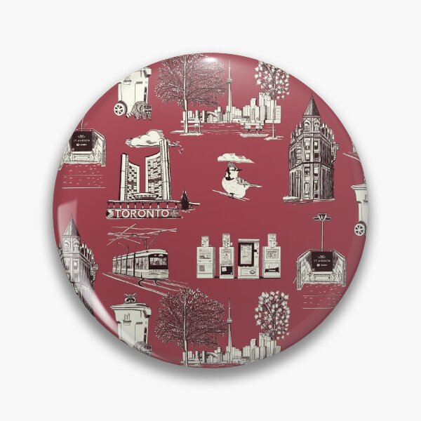 Item preview, Toronto Toille De Jouy  - Passion Red designed and sold by Quick Brown Fox Canada.