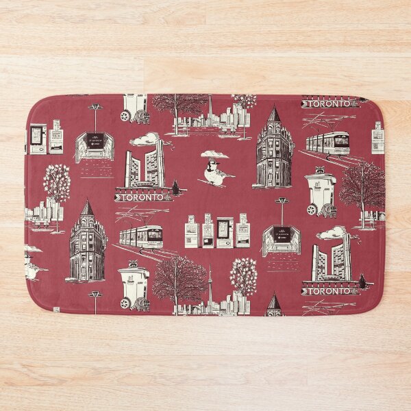 Item preview, Toronto Toille De Jouy  - Passion Red designed and sold by Quick Brown Fox Canada.
