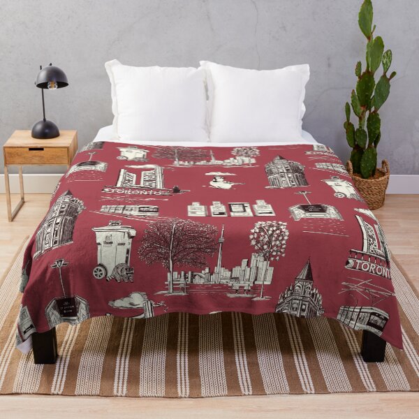 Item preview, Toronto Toille De Jouy  - Passion Red designed and sold by Quick Brown Fox Canada.