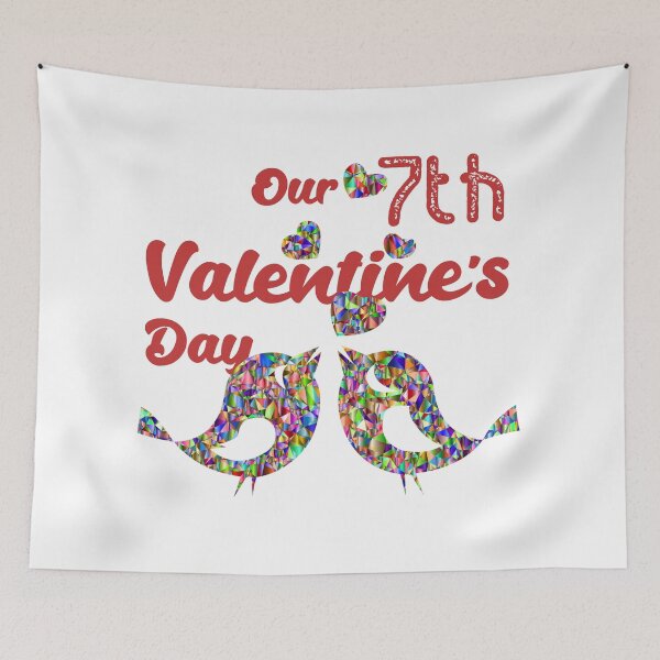 Item preview, Our Seventh Valentine's Day Lovebirds designed and sold by Labradoodlesetc.