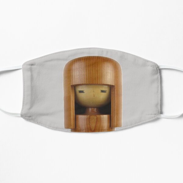 Traditional Japanese Wooden Kokeshi Doll (#9) Flat Mask