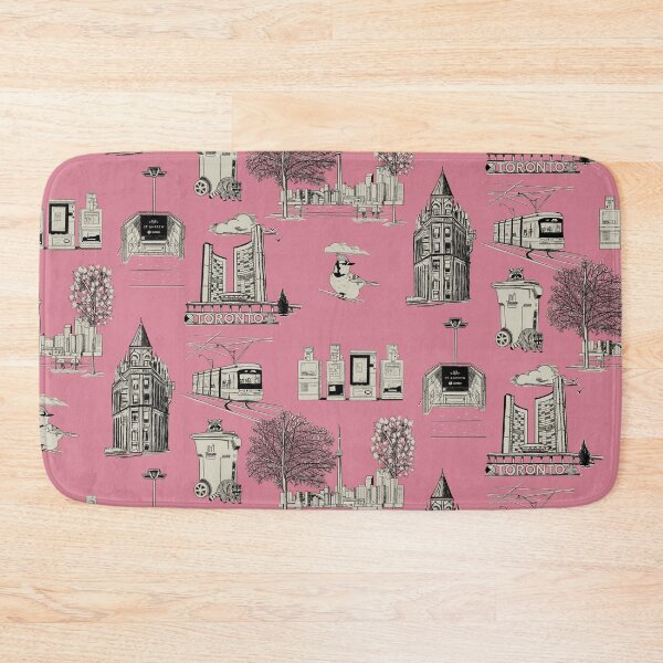 Item preview, Toronto Toille De Jouy  - deep rose pink designed and sold by Quick Brown Fox Canada.