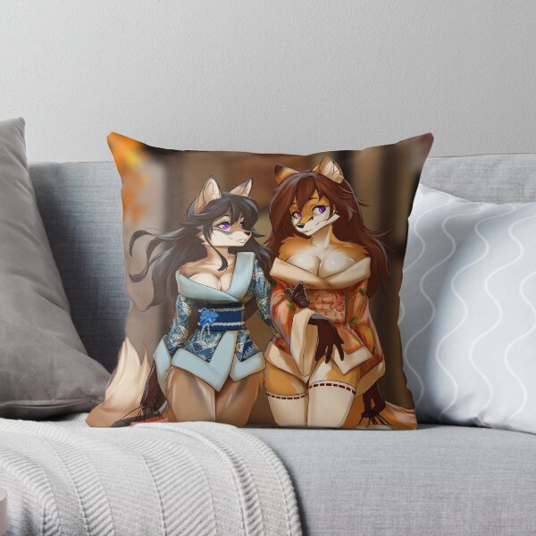 Shopping n' Teasing Throw Pillow