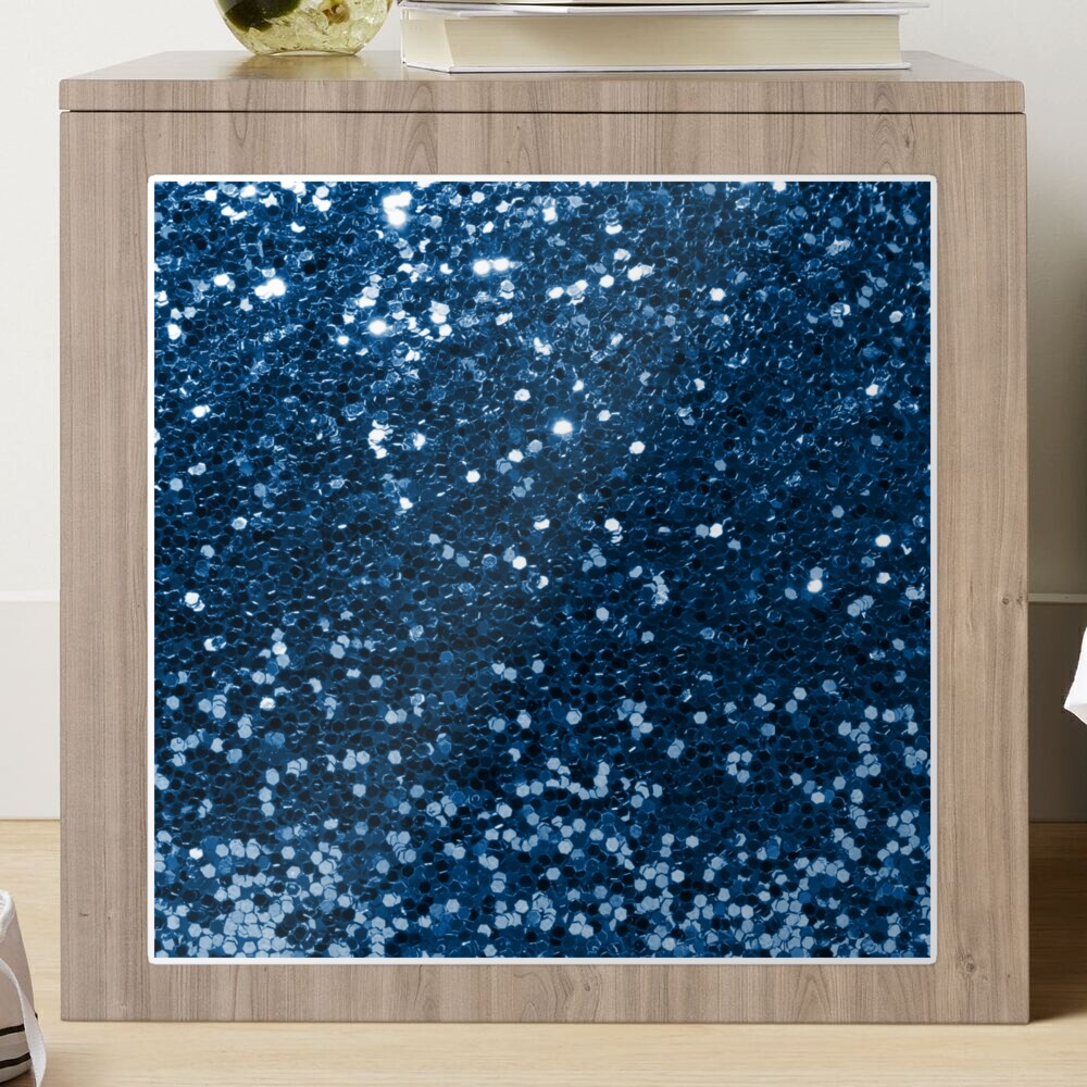 Navy Blue Glitter Simulated Look | Art Board Print