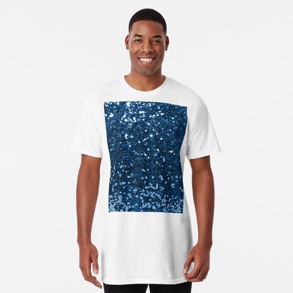 Navy Blue Glitter Simulated Look  Graphic T-Shirt for Sale by ColorFlowArt