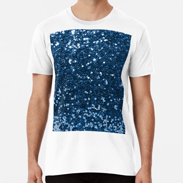 Navy Blue Glitter Simulated Look | Graphic T-Shirt