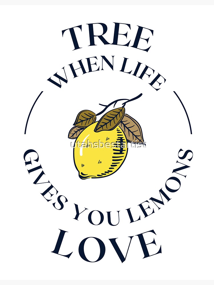 "TREE LOVE LEMONADE " Sticker for Sale by utahsbestartist Redbubble