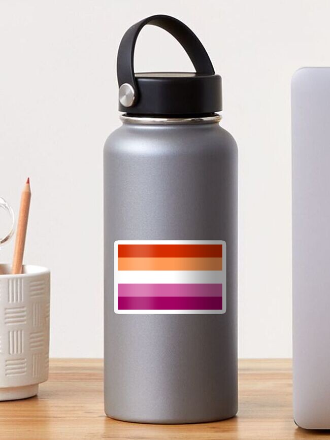 Thumbnail 1 of 3, Sticker, lesbian flag designed and sold by Multiminjae.