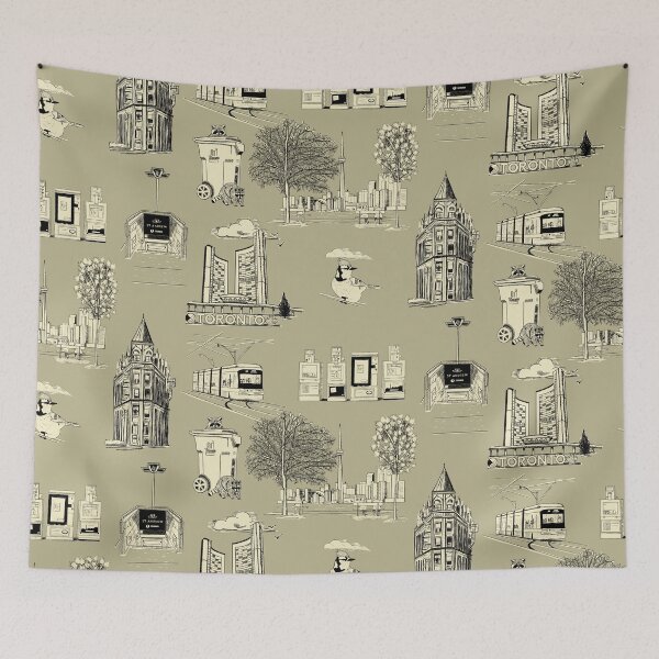 Item preview, Toronto Toille De Jouy  - Modern Zen  designed and sold by Quick Brown Fox Canada.