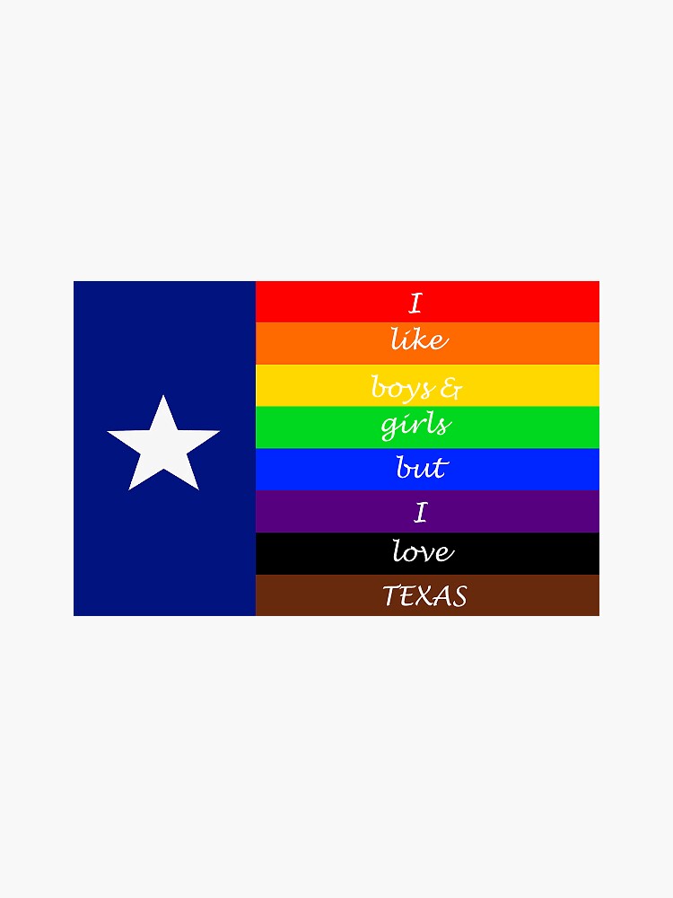 "I love Texas PRIDE flag" Sticker for Sale by pictsie Redbubble