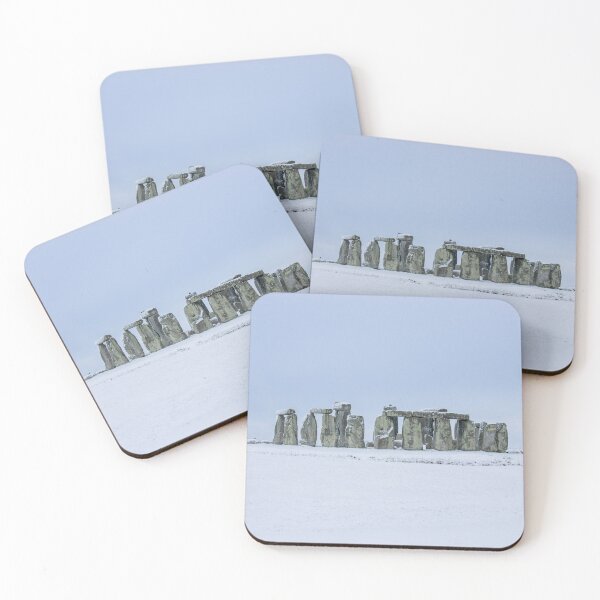 Item preview, Stonehenge in the Snow, Pale blue sky designed and sold by Madeleine Cardozo.