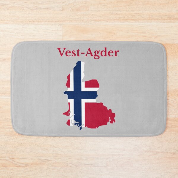 Artikelvorschau, Weste Agder County Karte, Norwegische Grafschaft, Norwegen. entworfen und verkauft von marosharaf.