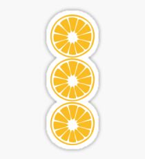 Orange Lemon Half Cut Sour Sweet Tasty Food Pattern Design 3 Sticker