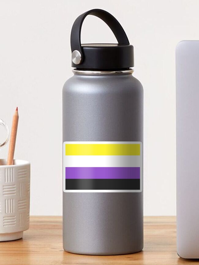 Thumbnail 1 of 3, Sticker, non-binary flag designed and sold by Multiminjae.