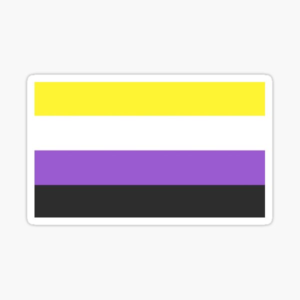 non-binary flag Sticker