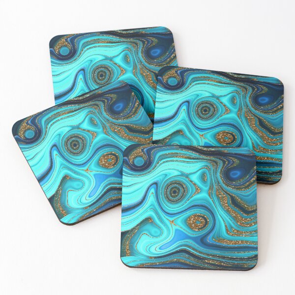 Item preview, Lapislazuli - Emerald Glamour Gold Glitter  Faux Marble  designed and sold by MysticMarble.