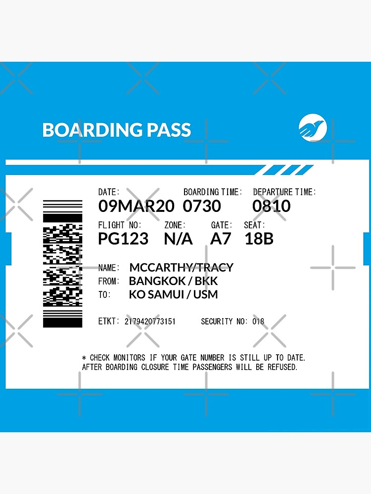 Boarding Pass Pillow 5748x5748px TM1 by twgcrazy