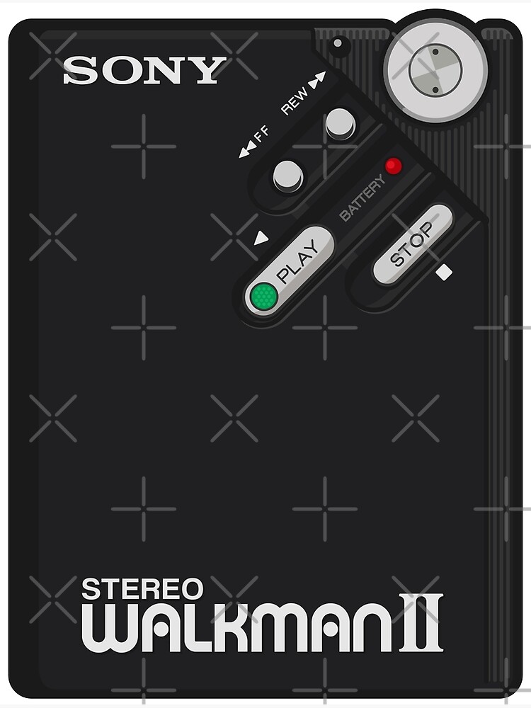 Sony Walkman WM-2 inspired design in black. | Poster
