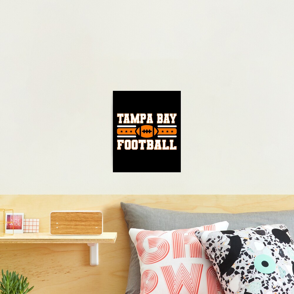 Vintage Tampa Bay Football Team Gameday Goalline Orange White Art