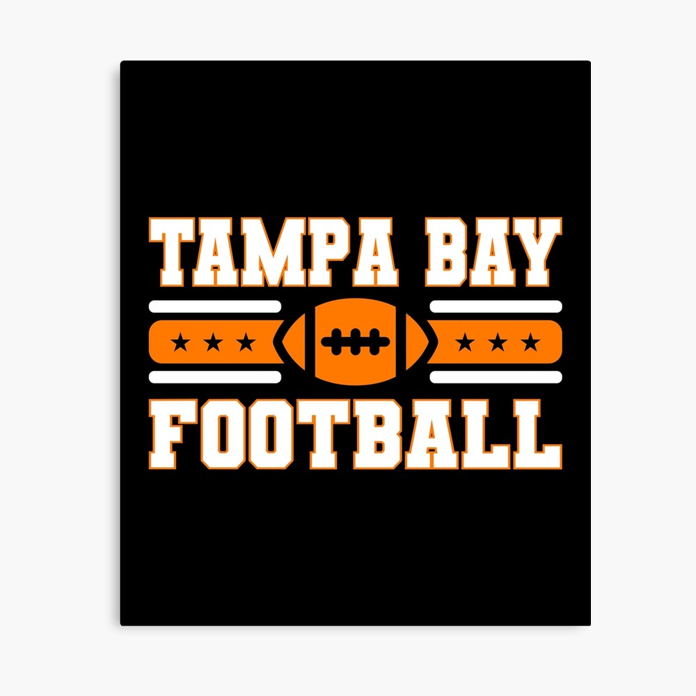 Vintage Tampa Bay Football Team Gameday Goalline Orange White Art