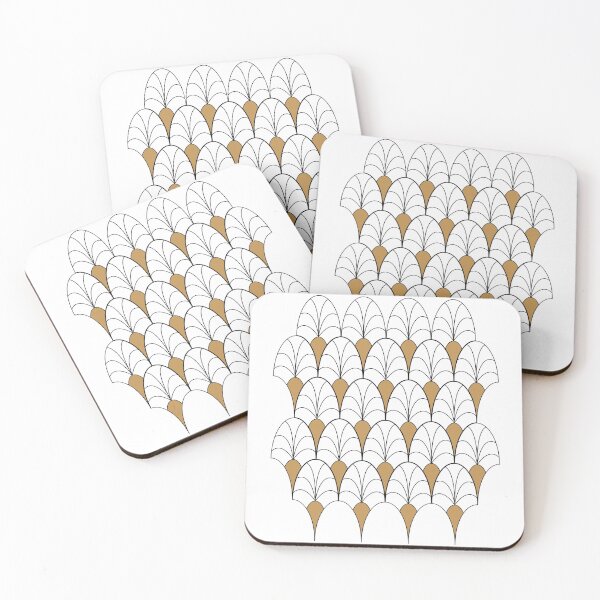 Item preview, Art Deco Calla Lily Pattern in Marigold designed and sold by belly-e-luna.