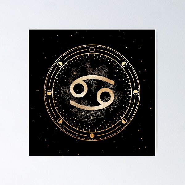 Item preview, Cancer Zodiac - Gold & Black designed and sold by kimcarlika.