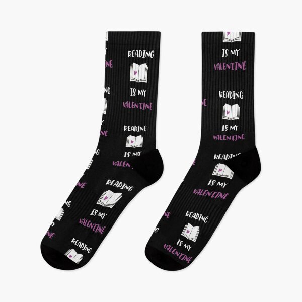 Item preview, Black and Pink Reading is my Valentine - Reading books is life and love designed and sold by MerlinTea.