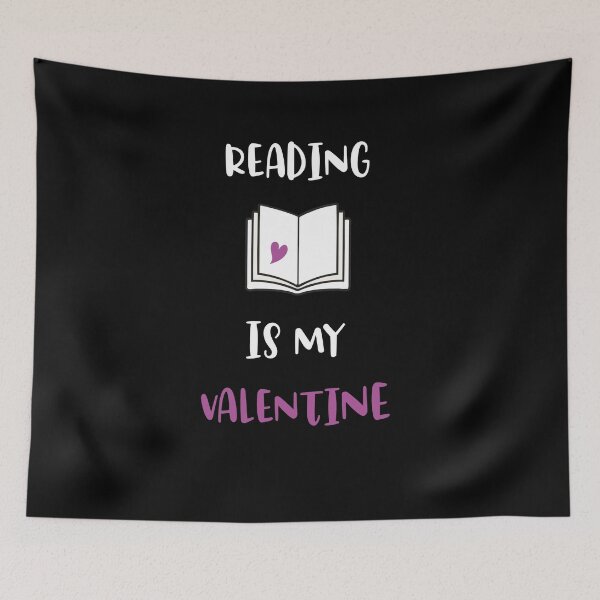 Artikelvorschau, Black and Pink Reading is my Valentine - Reading books is life and love entworfen und verkauft von MerlinTea.