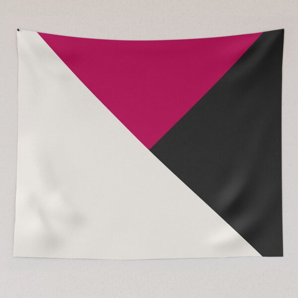 Item preview, Tricolor Geometry Pink Charcoal designed and sold by La Chic.