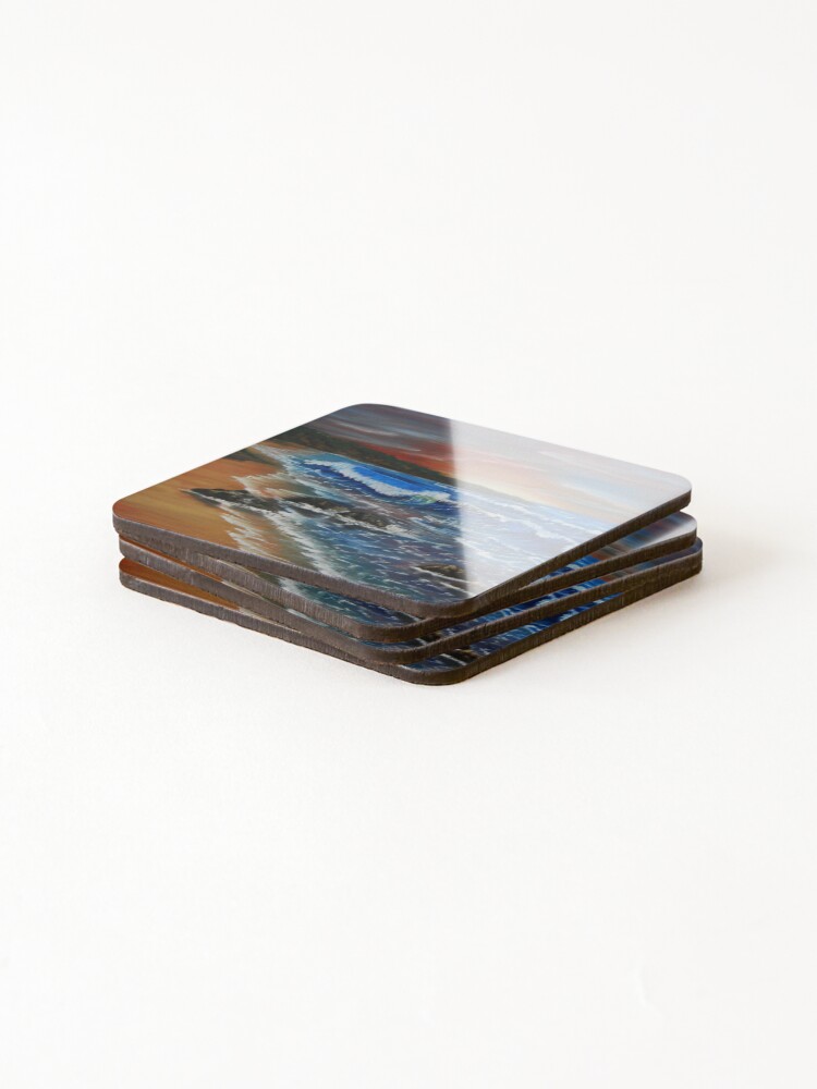 Thumbnail 4 of 5, Coasters (Set of 4), Breaking waves designed and sold by Inese.