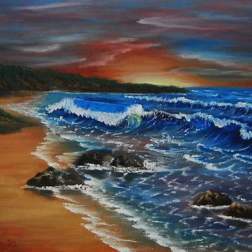 Artwork thumbnail, Breaking waves by Inese