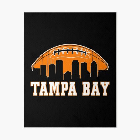 Vintage Tampa Bay Football Team Gameday Goalline Orange White Art