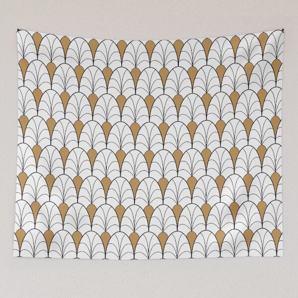Item preview, Art Deco Calla Lily Pattern in Marigold designed and sold by belly-e-luna.