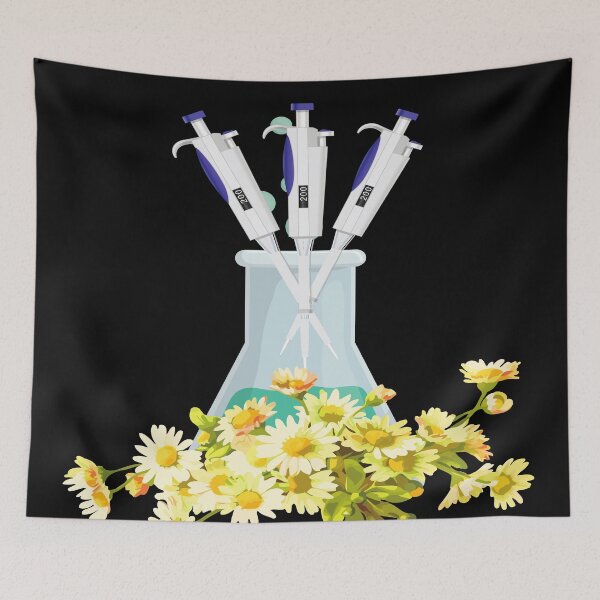 Item preview, DAISY CHEMISTRY FLASK WITH PIPETTES MEDICAL LABORATORY SCIENTIST designed and sold by Hippiesole.