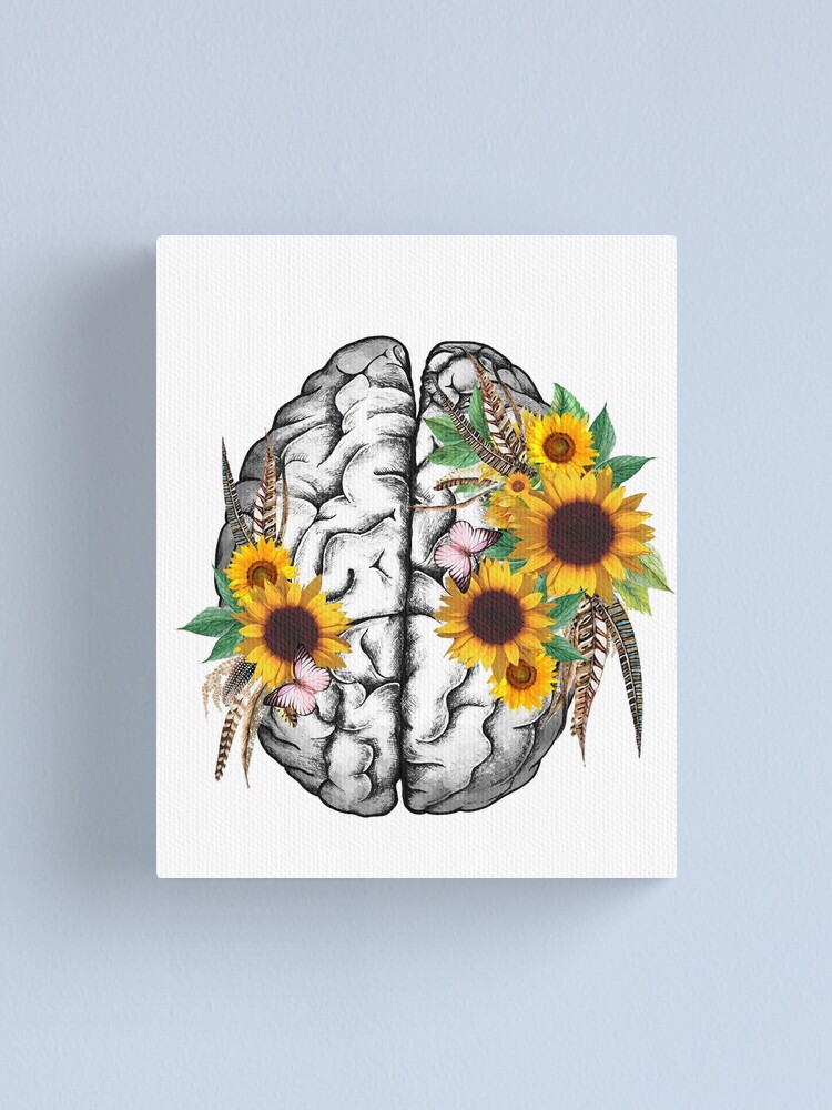 Watercolor Sunflower Canvas Print