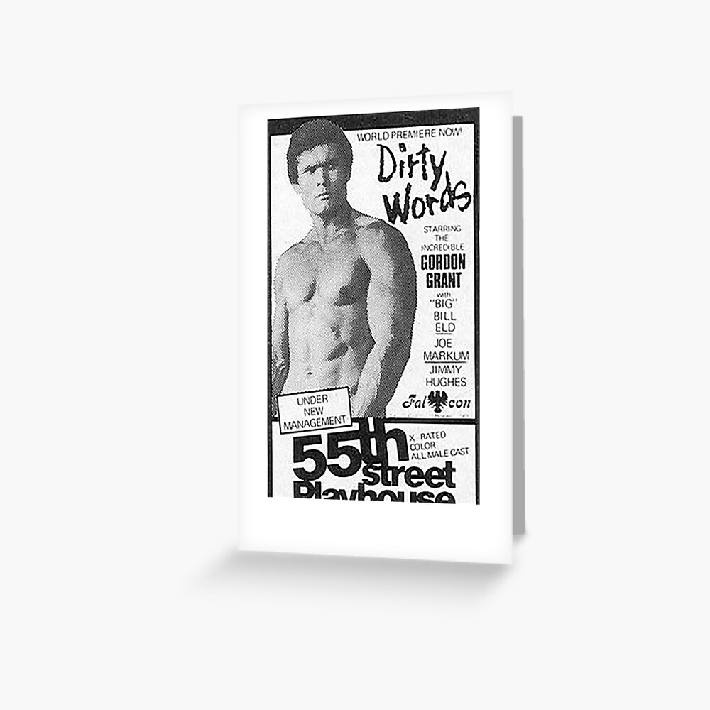 dirty-words-1970-s-porn-movie-ad-greeting-card-for-sale-by-intersectphoto-redbubble