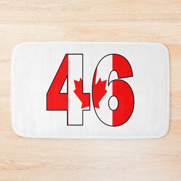 Item preview, Number 46 with Canadian flag on the background designed and sold by AllShirts21.