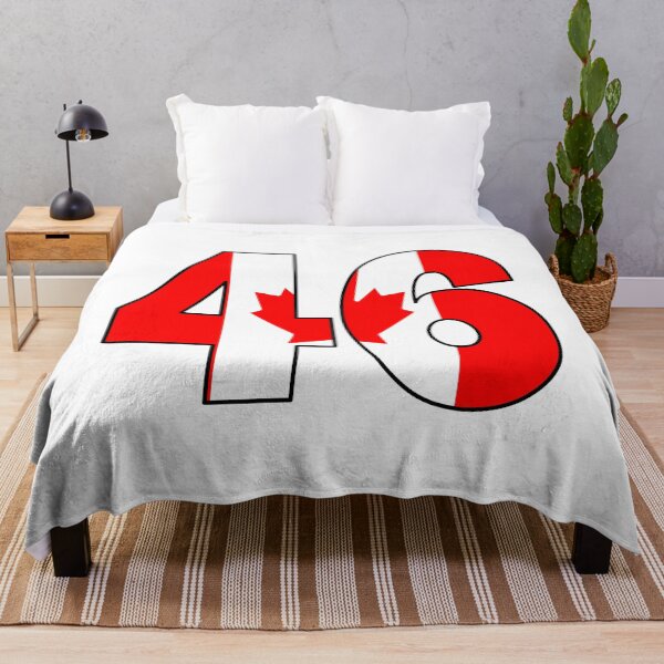 Item preview, Number 46 with Canadian flag on the background designed and sold by AllShirts21.