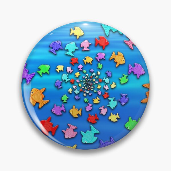 Item preview, Fractal Art School of Fish designed and sold by wolfepaw.