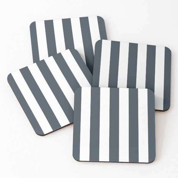 Item preview, Medium CHARCOAL GREY and WHITE Vertical STRIPES designed and sold by RachelMacht.