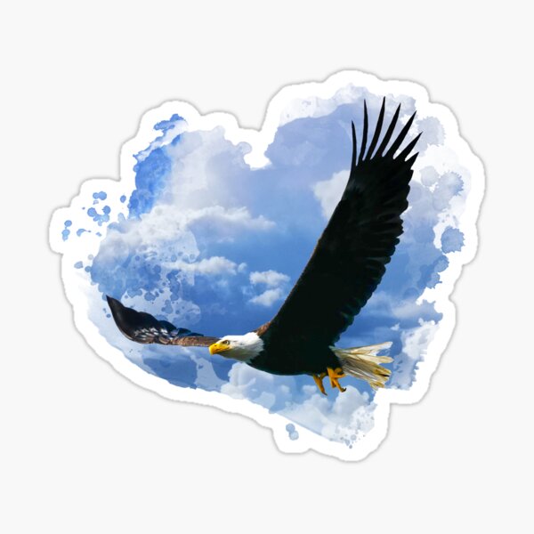 Eagle in the clouds Sticker