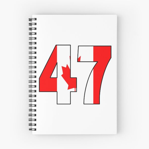 Artikelvorschau, Nummer 47 mit kanadischer Flagge im Hintergrund entworfen und verkauft von AllShirts21.