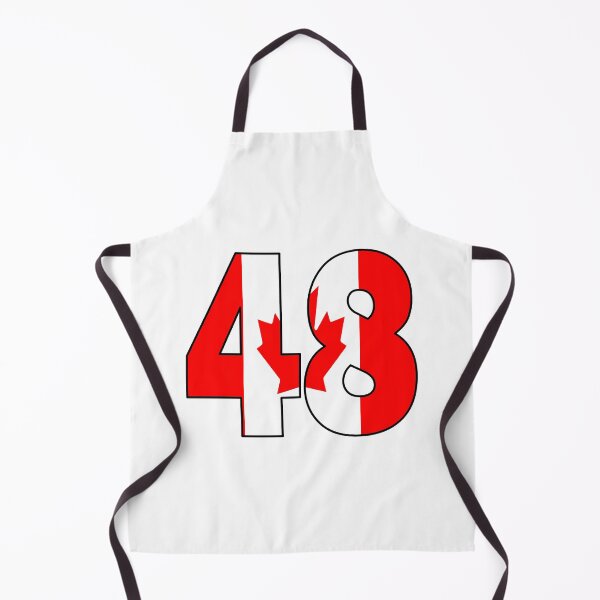 Item preview, Number 48 with Canadian flag on the background designed and sold by AllShirts21.