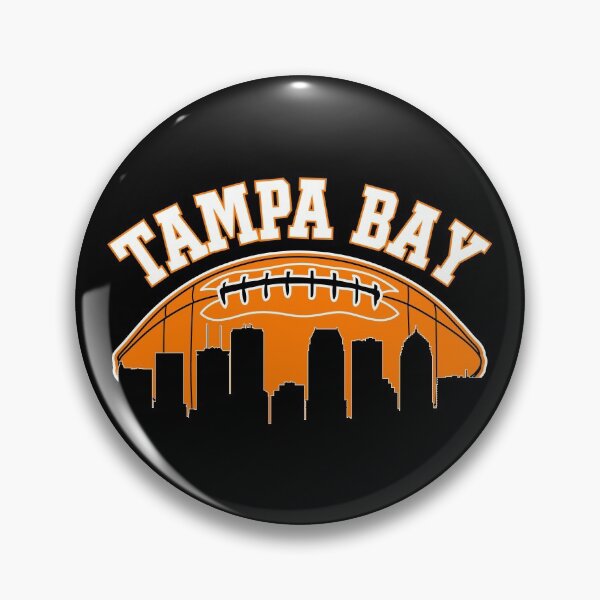 Item preview, Vintage Tampa Bay Football Team Gameday Skyline Goalline Orange White Art Sport Buccaneers Gifts designed and sold by JamesCarthyArt.