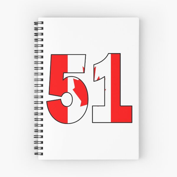 Item preview, Number 51 with Canadian flag on the background designed and sold by AllShirts21.