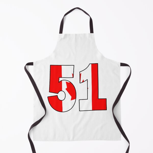 Item preview, Number 51 with Canadian flag on the background designed and sold by AllShirts21.