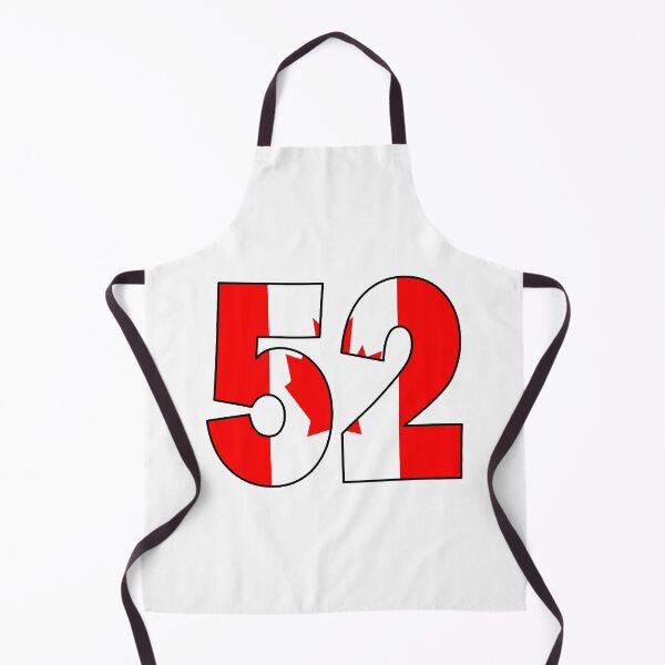 Item preview, Number 52 with Canadian flag on the background designed and sold by AllShirts21.